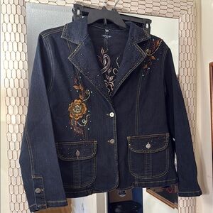Jipata Jeans Blue Jean Jacket Classic Denim Style